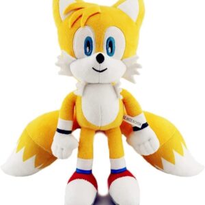 12 inch Sonic Plush Doll,The Hedgehog 2 The Movie Plush,Knuckles Sonic Plush Toy, Shadow Stuffed Animals Plush Pillow, Gift for Kids (Tails)