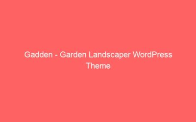 Gadden – Garden Landscaper WordPress Theme